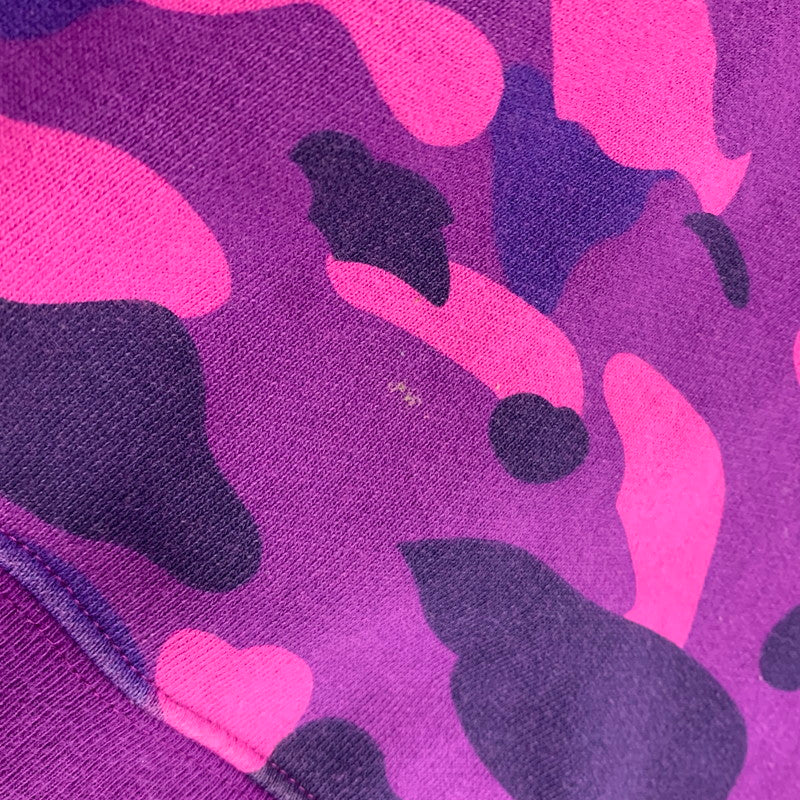 【中古品】【メンズ】 001SWJ201003M COLOR CAMO カラーカモ EMBROIDERY エンブロイダリー SHARK CREWNECK シャーク クルーネック SWEATSHIRT スウェットシャツ トップス トレーナー 142-260106-ya-09-izu サイズ：XL カラー：パープル 万代Net店