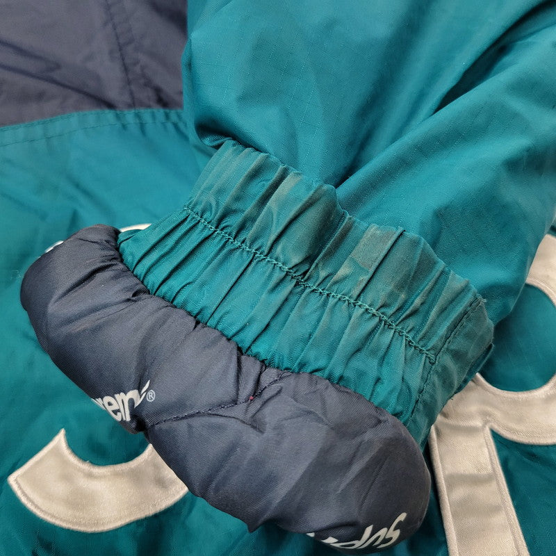 【現状渡し品】【メンズ】 16AW SIDELINE SIDE LOGO PARKA サイドライン サイドロゴ パーカ アウター 149-260106-ya-18-izu サイズ：M カラー：ネイビー×ターコイズ 万代Net店