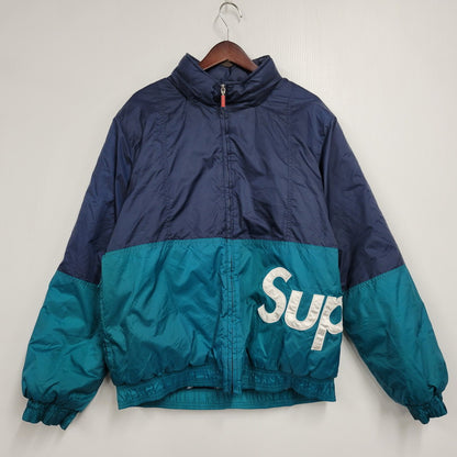 【現状渡し品】【メンズ】 16AW SIDELINE SIDE LOGO PARKA サイドライン サイドロゴ パーカ アウター 149-260106-ya-18-izu サイズ：M カラー：ネイビー×ターコイズ 万代Net店
