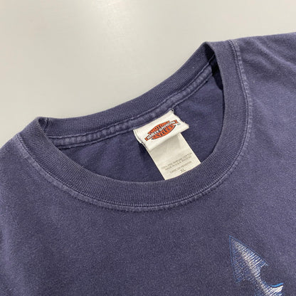 【中古品】【メンズ】 HARLEY-DAVIDSON ハーレーダビッドソン USA製 00S FLAME LS TEE フレイム ロングスリーブ Tシャツ トップス 長袖 146-260107-cs-10-izu サイズ：XL カラー：ネイビー 万代Net店