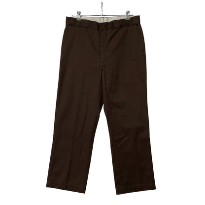 【中古品】【メンズ】 Dickies ディッキーズ USA製 紺単色タグ 80-90S WORK PANTS ワーク パンツ ボトムス ズボン 157-260107-cs-04-izu サイズ：38×30 カラー：ブラウン 万代Net店