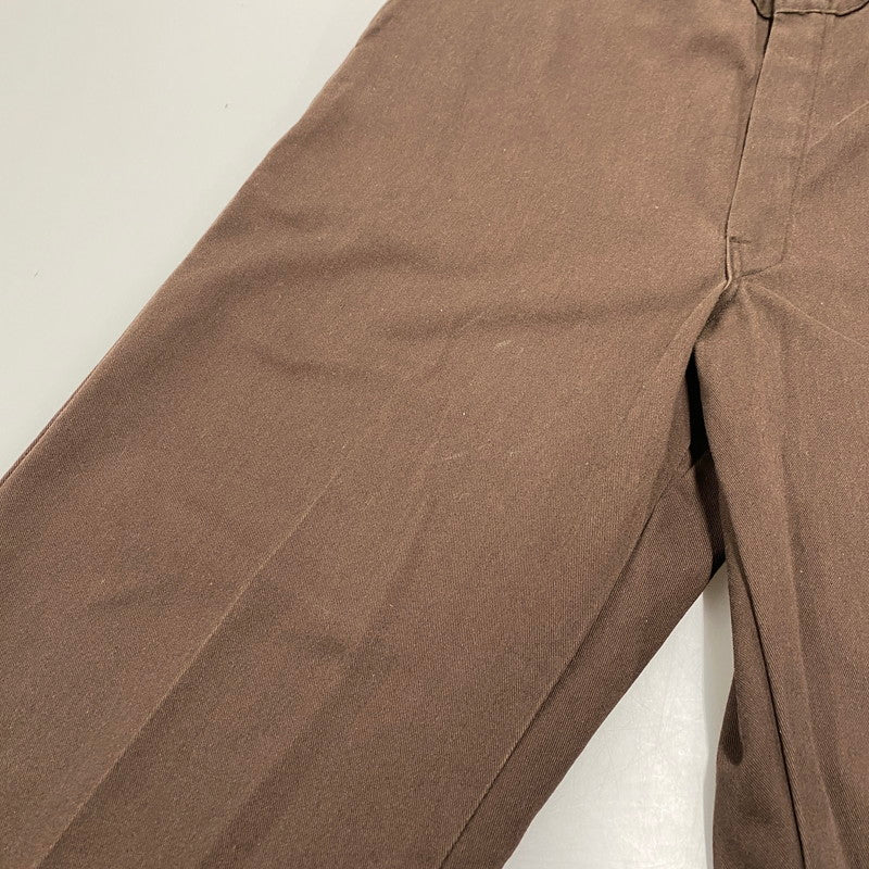 【中古品】【メンズ】 Dickies ディッキーズ USA製 紺単色タグ 80-90S WORK PANTS ワーク パンツ ボトムス ズボン 157-260107-cs-04-izu サイズ：38×30 カラー：ブラウン 万代Net店