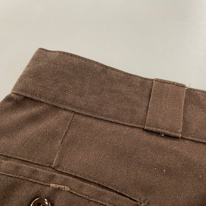 【中古品】【メンズ】 Dickies ディッキーズ USA製 紺単色タグ 80-90S WORK PANTS ワーク パンツ ボトムス ズボン 157-260107-cs-04-izu サイズ：38×30 カラー：ブラウン 万代Net店