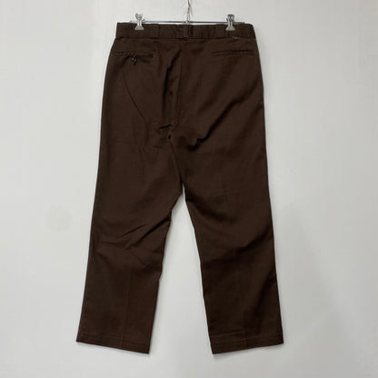 【中古品】【メンズ】 Dickies ディッキーズ USA製 紺単色タグ 80-90S WORK PANTS ワーク パンツ ボトムス ズボン 157-260107-cs-04-izu サイズ：38×30 カラー：ブラウン 万代Net店