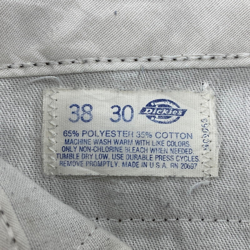 【中古品】【メンズ】 Dickies ディッキーズ USA製 紺単色タグ 80-90S WORK PANTS ワーク パンツ ボトムス ズボン 157-260107-cs-04-izu サイズ：38×30 カラー：ブラウン 万代Net店
