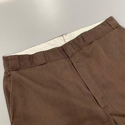【中古品】【メンズ】 Dickies ディッキーズ USA製 紺単色タグ 80-90S WORK PANTS ワーク パンツ ボトムス ズボン 157-260107-cs-04-izu サイズ：38×30 カラー：ブラウン 万代Net店