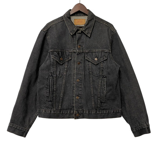 【中古品】【メンズ】 70506-0259 刻印527 USA製 80S 先染め BLACK DENIM JACKET ブラック デニム ジャケット アウター 146-260107-cs-08-izu サイズ：42 カラー：ブラック 万代Net店