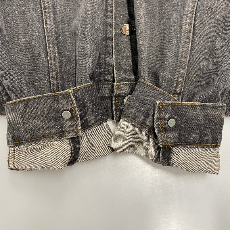 【中古品】【メンズ】 Levi's リーバイス 70506-0259 刻印527 USA製 80S 先染め BLACK DENIM JACKET ブラック デニム ジャケット アウター 146-260107-cs-08-izu サイズ：42 カラー：ブラック 万代Net店
