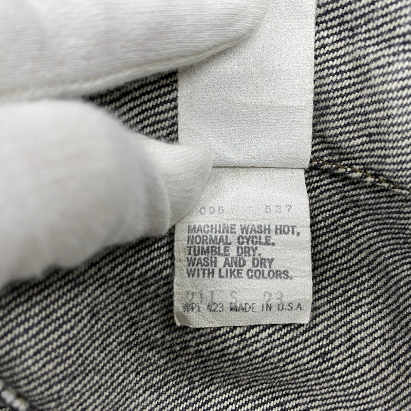 【中古品】【メンズ】 Levi's リーバイス 70506-0259 刻印527 USA製 80S 先染め BLACK DENIM JACKET ブラック デニム ジャケット アウター 146-260107-cs-08-izu サイズ：42 カラー：ブラック 万代Net店