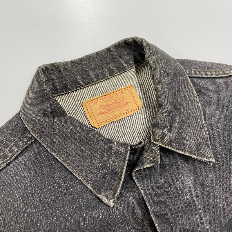【中古品】【メンズ】 Levi's リーバイス 70506-0259 刻印527 USA製 80S 先染め BLACK DENIM JACKET ブラック デニム ジャケット アウター 146-260107-cs-08-izu サイズ：42 カラー：ブラック 万代Net店