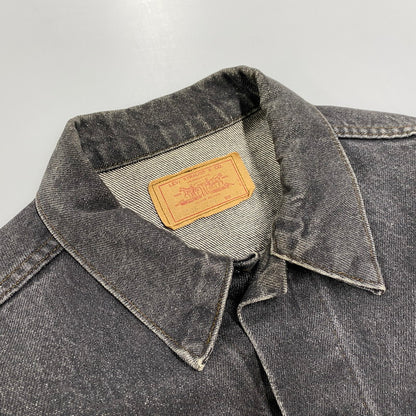 【中古品】【メンズ】 Levi's リーバイス 70506-0259 刻印527 USA製 80S 先染め BLACK DENIM JACKET ブラック デニム ジャケット アウター 146-260107-cs-08-izu サイズ：42 カラー：ブラック 万代Net店