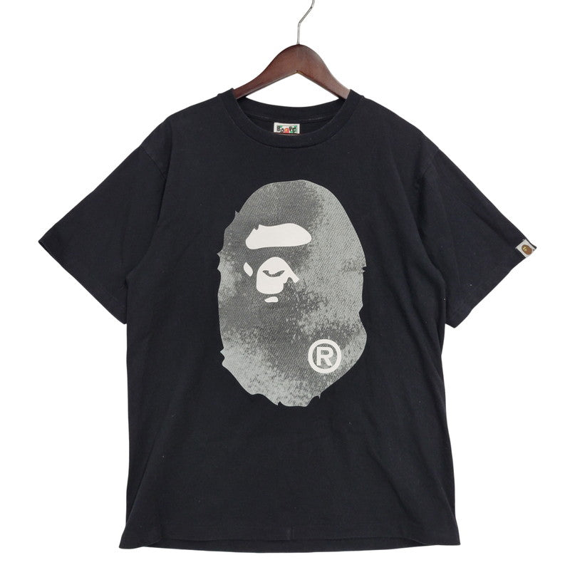 【中古品】【メンズ】 A BATHING APE アベイシングエイプ 001TEL301045M HIGH TONE BLEACH BIG APE HEAD TEE ハイトーンブリーチ ビッグエイプヘッドTシャツ 半袖 トップス 142-260107-tt-01-izu サイズ：L カラー：ブラック 万代Net店