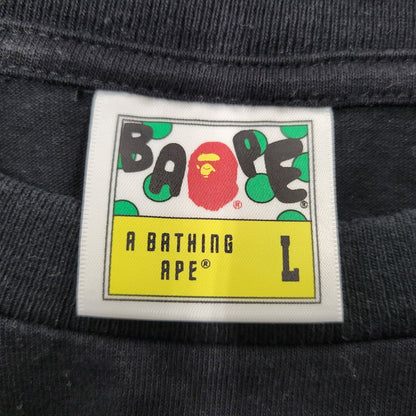 【中古品】【メンズ】 A BATHING APE アベイシングエイプ 001TEL301045M HIGH TONE BLEACH BIG APE HEAD TEE ハイトーンブリーチ ビッグエイプヘッドTシャツ 半袖 トップス 142-260107-tt-01-izu サイズ：L カラー：ブラック 万代Net店