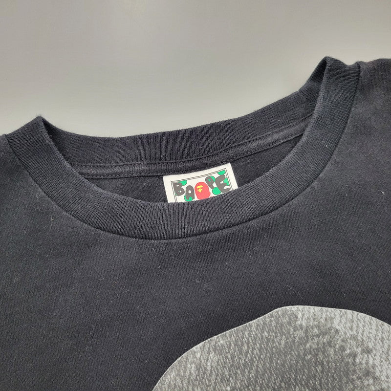 【中古品】【メンズ】 A BATHING APE アベイシングエイプ 001TEL301045M HIGH TONE BLEACH BIG APE HEAD TEE ハイトーンブリーチ ビッグエイプヘッドTシャツ 半袖 トップス 142-260107-tt-01-izu サイズ：L カラー：ブラック 万代Net店