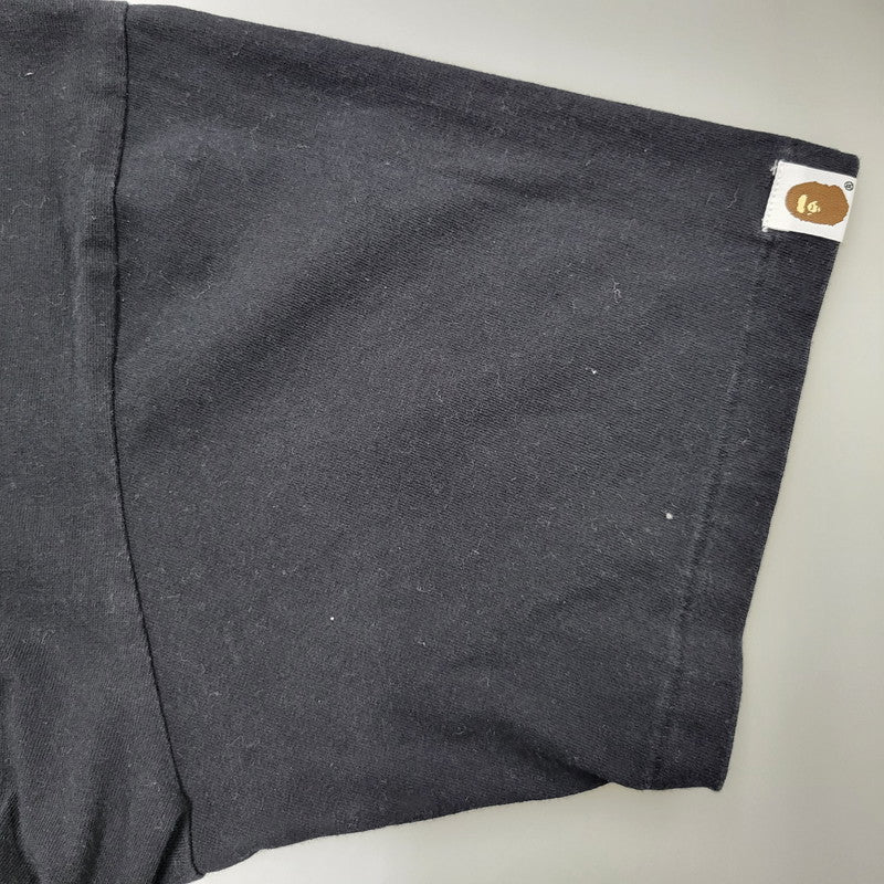 【中古品】【メンズ】 A BATHING APE アベイシングエイプ 001TEL301045M HIGH TONE BLEACH BIG APE HEAD TEE ハイトーンブリーチ ビッグエイプヘッドTシャツ 半袖 トップス 142-260107-tt-01-izu サイズ：L カラー：ブラック 万代Net店