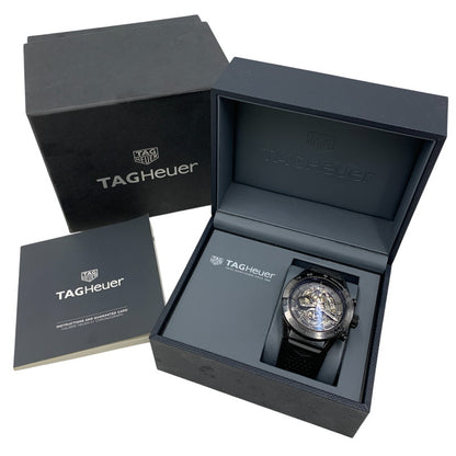 【現状渡し品】【メンズ/レディース】 TAG HEUER タグホイヤー CAR2A90 カレラ キャリバーホイヤー01 クロノグラフ 自動巻き腕時計 時計 195-260107-cs-15-izu カラー：ブラック 万代Net店