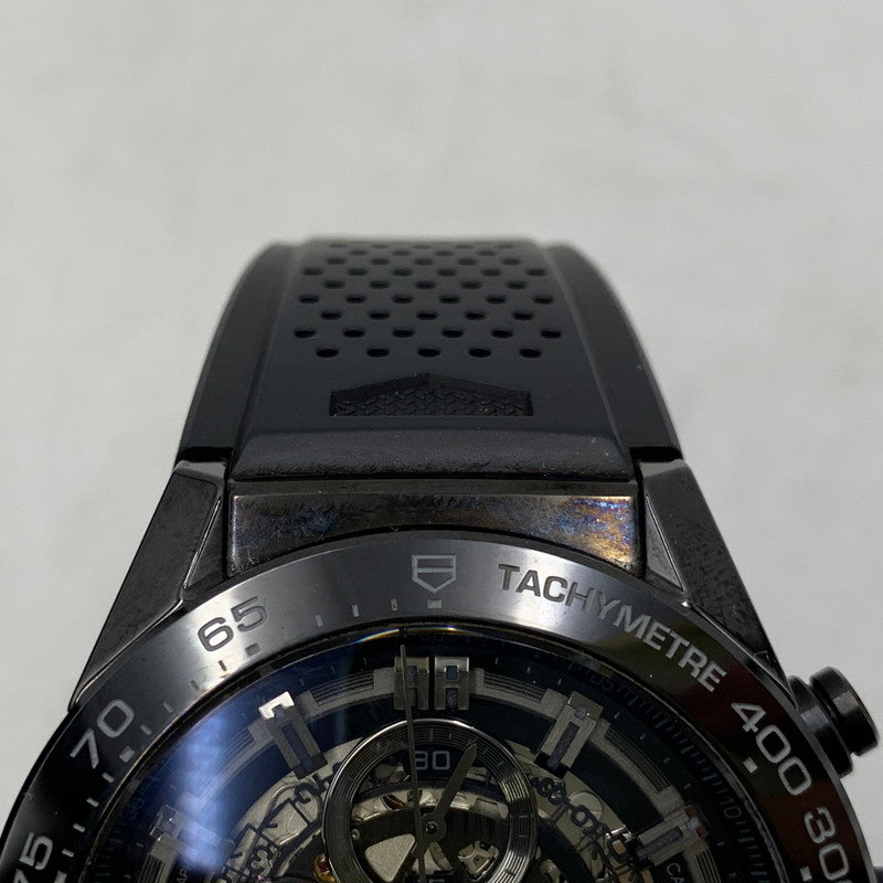 【現状渡し品】【メンズ/レディース】 TAG HEUER タグホイヤー CAR2A90 カレラ キャリバーホイヤー01 クロノグラフ 自動巻き腕時計 時計 195-260107-cs-15-izu カラー：ブラック 万代Net店