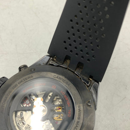 【現状渡し品】【メンズ/レディース】 TAG HEUER タグホイヤー CAR2A90 カレラ キャリバーホイヤー01 クロノグラフ 自動巻き腕時計 時計 195-260107-cs-15-izu カラー：ブラック 万代Net店