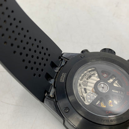 【現状渡し品】【メンズ/レディース】 TAG HEUER タグホイヤー CAR2A90 カレラ キャリバーホイヤー01 クロノグラフ 自動巻き腕時計 時計 195-260107-cs-15-izu カラー：ブラック 万代Net店