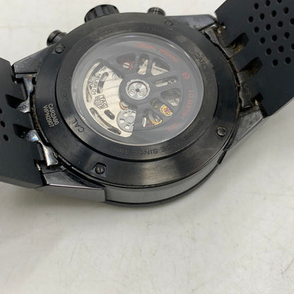 【現状渡し品】【メンズ/レディース】 TAG HEUER タグホイヤー CAR2A90 カレラ キャリバーホイヤー01 クロノグラフ 自動巻き腕時計 時計 195-260107-cs-15-izu カラー：ブラック 万代Net店