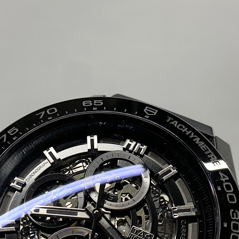 【現状渡し品】【メンズ/レディース】 TAG HEUER タグホイヤー CAR2A90 カレラ キャリバーホイヤー01 クロノグラフ 自動巻き腕時計 時計 195-260107-cs-15-izu カラー：ブラック 万代Net店