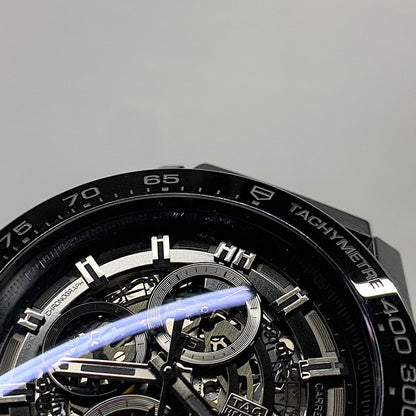【現状渡し品】【メンズ/レディース】 TAG HEUER タグホイヤー CAR2A90 カレラ キャリバーホイヤー01 クロノグラフ 自動巻き腕時計 時計 195-260107-cs-15-izu カラー：ブラック 万代Net店