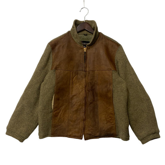 【現状渡し品】【メンズ】 TALONジッパー NUBAK WOOL KNIT JACKET ヌバック ウール ニット ジャケット アウター 146-260108-yn-08-izu サイズ：L カラー：マルチカラー 万代Net店