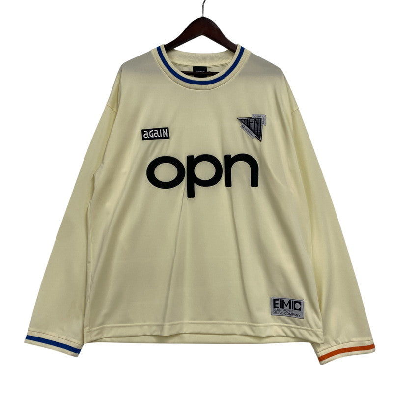 【中古品】【メンズ】 ONEOHTRIX POINT NEVER ワンオートリックス ポイント ネヴァー AGAIN アゲイン SOCCER TEE サッカー Tシャツ トップス 長袖 142-260109-cs-07-izu サイズ：XL カラー：アイボリー 万代Net店