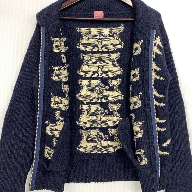 【中古品】【レディース】 45rpm ４５アールピーエム COWICHAN SWEATER カウチン セーター トップス 長袖 168-260109-cs-05-izu サイズ：不明 カラー：ネイビー 万代Net店