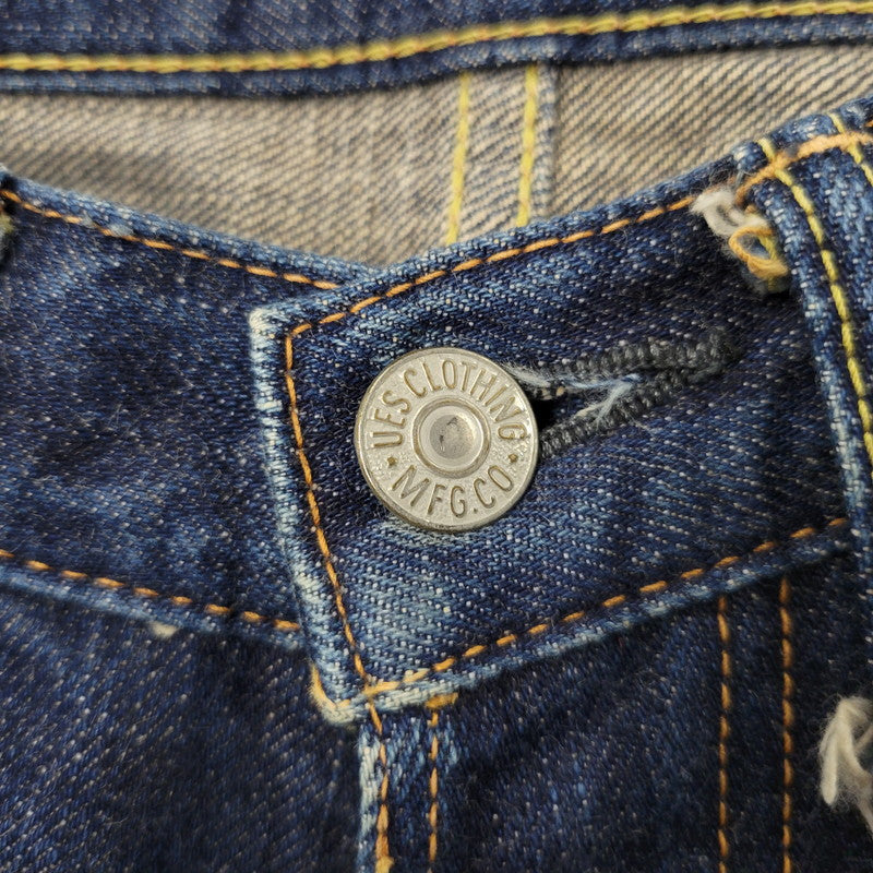 【中古品】【メンズ】 UES ウエス SLIM STRAIGHT DENIM PANTS LOT400S スリム ストレート デニムパンツ 日本製 ジーンズ ボトムス 156-260119-as-25-izu サイズ：30 カラー：インディゴ 万代Net店