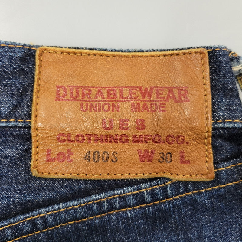 【中古品】【メンズ】 UES ウエス SLIM STRAIGHT DENIM PANTS LOT400S スリム ストレート デニムパンツ 日本製 ジーンズ ボトムス 156-260119-as-25-izu サイズ：30 カラー：インディゴ 万代Net店
