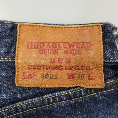 【中古品】【メンズ】 UES ウエス SLIM STRAIGHT DENIM PANTS LOT400S スリム ストレート デニムパンツ 日本製 ジーンズ ボトムス 156-260119-as-25-izu サイズ：30 カラー：インディゴ 万代Net店