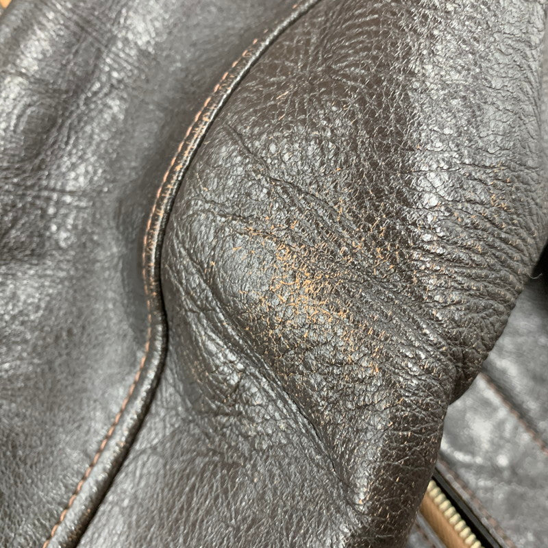 【中古品】【メンズ】 THE FEW MFG. CO. ザ フュー ROUGH WEAR CLOTHING CO. W535 AC-23380 TYPE A-2 HORSEHIDE LEATHER FLIGHT JACKET ホースハイド レザー フライト ジャケット アウター 145-260110-cs-20-izu サイズ：40 カラー：ダークブラウン 万代Net店