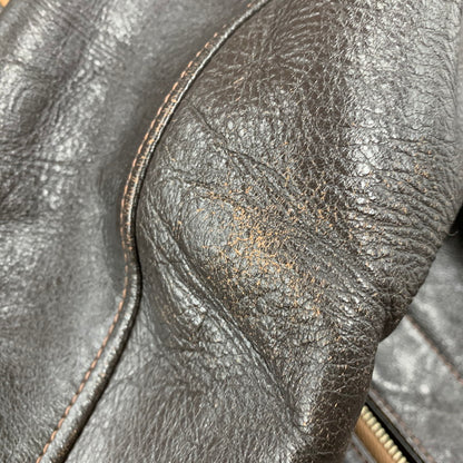 【中古品】【メンズ】 THE FEW MFG. CO. ザ フュー ROUGH WEAR CLOTHING CO. W535 AC-23380 TYPE A-2 HORSEHIDE LEATHER FLIGHT JACKET ホースハイド レザー フライト ジャケット アウター 145-260110-cs-20-izu サイズ：40 カラー：ダークブラウン 万代Net店