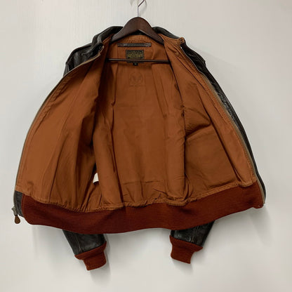 【中古品】【メンズ】 THE FEW MFG. CO. ザ フュー ROUGH WEAR CLOTHING CO. W535 AC-23380 TYPE A-2 HORSEHIDE LEATHER FLIGHT JACKET ホースハイド レザー フライト ジャケット アウター 145-260110-cs-20-izu サイズ：40 カラー：ダークブラウン 万代Net店