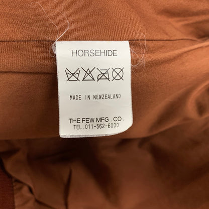 【中古品】【メンズ】 THE FEW MFG. CO. ザ フュー ROUGH WEAR CLOTHING CO. W535 AC-23380 TYPE A-2 HORSEHIDE LEATHER FLIGHT JACKET ホースハイド レザー フライト ジャケット アウター 145-260110-cs-20-izu サイズ：40 カラー：ダークブラウン 万代Net店