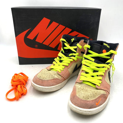【現状渡し品】【メンズ/レディース】 CW6576-800 AIR JORDAN エアジョーダン 1 HIGH SWITCH ハイ スイッチ スニーカー シューズ 靴 160-260111-ya-18-izu サイズ：26cm カラー：APRICOT AGATE/BLACK－LEMON DROP 万代Net店