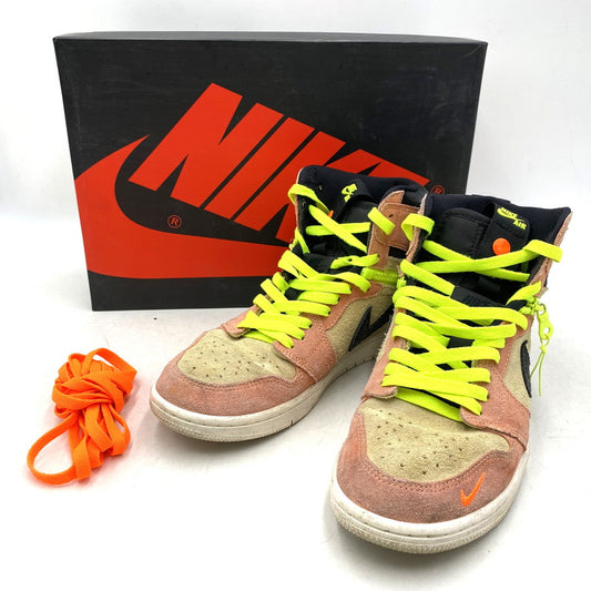 【現状渡し品】【メンズ/レディース】 CW6576-800 AIR JORDAN エアジョーダン 1 HIGH SWITCH ハイ スイッチ スニーカー シューズ 靴 160-260111-ya-18-izu サイズ：26cm カラー：APRICOT AGATE/BLACK－LEMON DROP 万代Net店