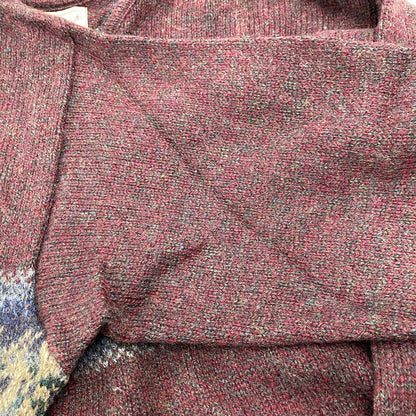【中古品】【メンズ】 USA製 V-NECK ブイネック WOOL KNIT SWEATER ウール ニット セーター 146-260111-ya-14-izu サイズ：XL カラー：赤茶系 万代Net店