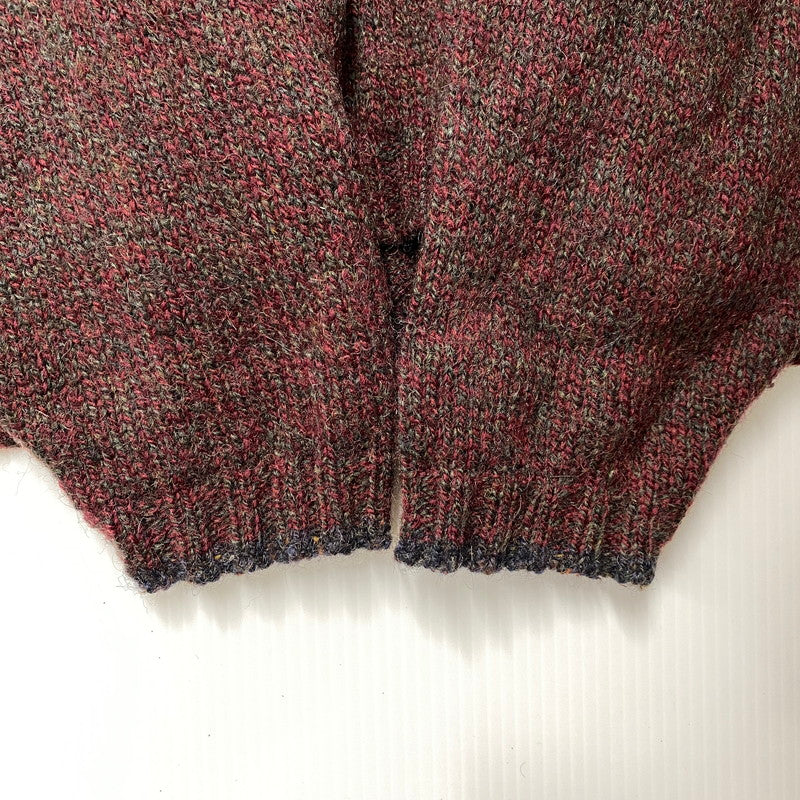 【中古品】【メンズ】 USA製 V-NECK ブイネック WOOL KNIT SWEATER ウール ニット セーター 146-260111-ya-14-izu サイズ：XL カラー：赤茶系 万代Net店