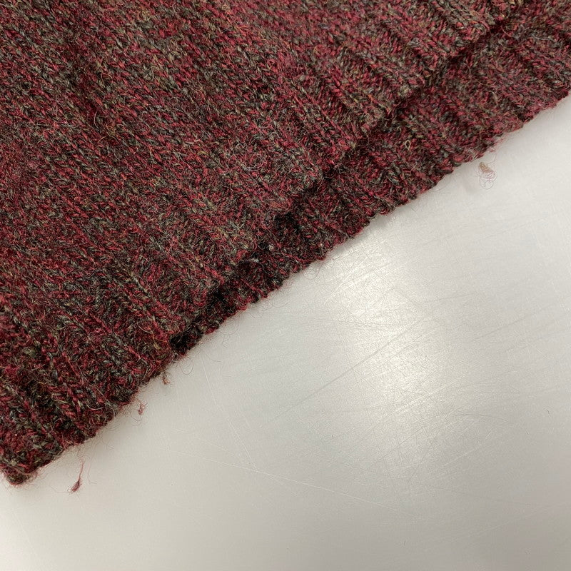 【中古品】【メンズ】 USA製 V-NECK ブイネック WOOL KNIT SWEATER ウール ニット セーター 146-260111-ya-14-izu サイズ：XL カラー：赤茶系 万代Net店