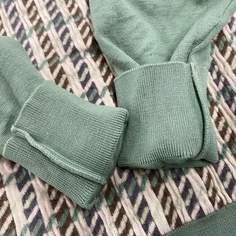 【中古品】【レディース】 CHRISTIAN DIOR SPORTS クリスチャンディオール スポーツ WOOL POLO KNIT SWEATER ウール ポロ ニット セーター 168-260111-ya-15-izu サイズ：L カラー：グリーン 万代Net店