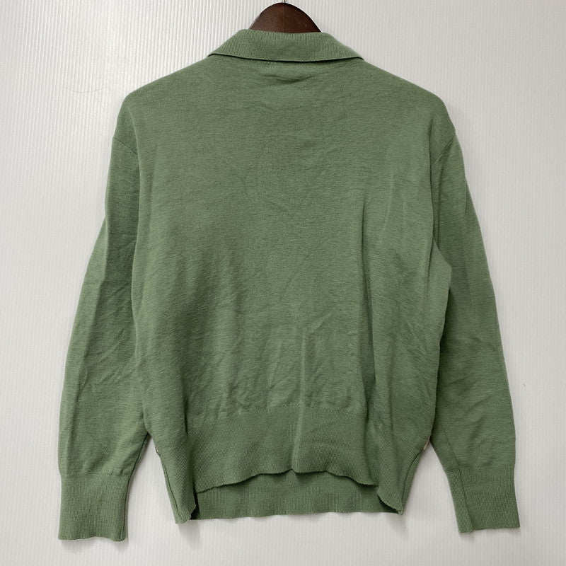 【中古品】【レディース】 CHRISTIAN DIOR SPORTS クリスチャンディオール スポーツ WOOL POLO KNIT SWEATER ウール ポロ ニット セーター 168-260111-ya-15-izu サイズ：L カラー：グリーン 万代Net店