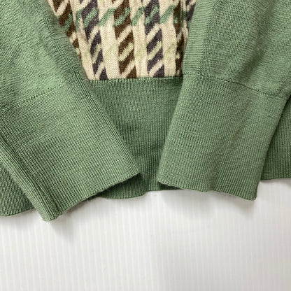 【中古品】【レディース】 CHRISTIAN DIOR SPORTS クリスチャンディオール スポーツ WOOL POLO KNIT SWEATER ウール ポロ ニット セーター 168-260111-ya-15-izu サイズ：L カラー：グリーン 万代Net店