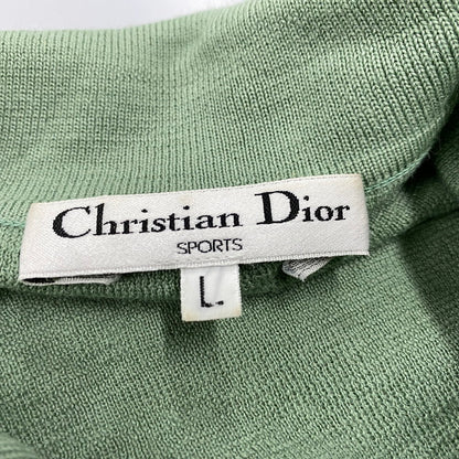 【中古品】【レディース】 CHRISTIAN DIOR SPORTS クリスチャンディオール スポーツ WOOL POLO KNIT SWEATER ウール ポロ ニット セーター 168-260111-ya-15-izu サイズ：L カラー：グリーン 万代Net店