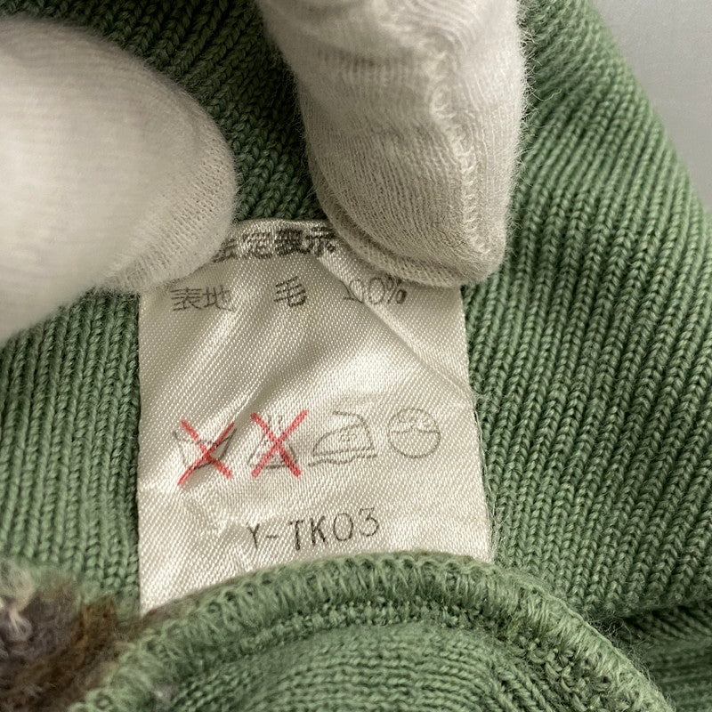 【中古品】【レディース】 CHRISTIAN DIOR SPORTS クリスチャンディオール スポーツ WOOL POLO KNIT SWEATER ウール ポロ ニット セーター 168-260111-ya-15-izu サイズ：L カラー：グリーン 万代Net店
