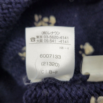 【中古品】【メンズ】 J.CREW ジェイクルー 90-00S HAND KNIT WOOL KNIT SWEATER ハンド ニット ウール ニット セーター トップス 長袖 146-260123-cs-16-izu サイズ：L カラー：ネイビー 万代Net店