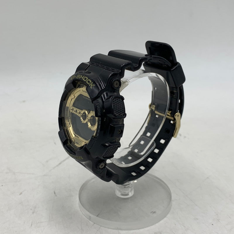 【中古品】【メンズ/レディース】 GD-100GB-1JF GD-100 SERIES シリーズ デジタル腕時計 時計 196-260113-cs-13-izu サイズ：55 × 51.2 × 17.4 mm カラー：ブラック/ゴールド 万代Net店