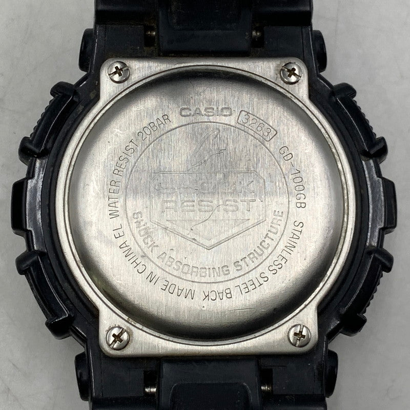 【中古品】【メンズ/レディース】 GD-100GB-1JF GD-100 SERIES シリーズ デジタル腕時計 時計 196-260113-cs-13-izu サイズ：55 × 51.2 × 17.4 mm カラー：ブラック/ゴールド 万代Net店