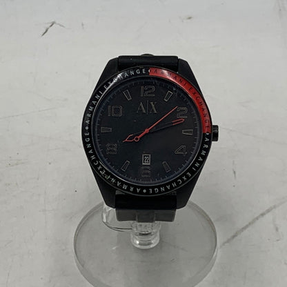 【現状渡し品】【メンズ/レディース】 ARMANI EXCHANGE アルマーニ エクスチェンジ AX1301 黒文字盤 QUARTZ クオーツ 腕時計 197-260113-cs-14-izu カラー：ブラック 万代Net店